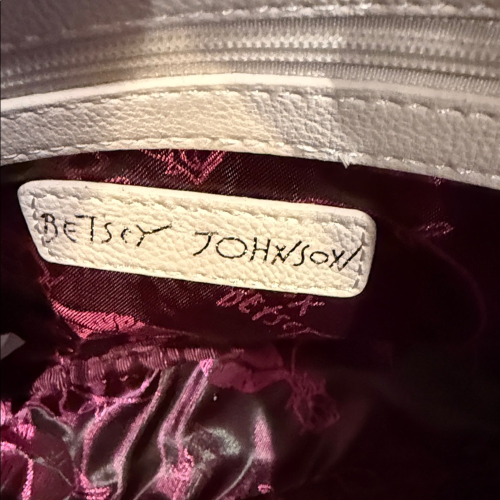 Betsey Johnson Striped Navy & White Crossbody Bag with Red Bow Accent purse - Picture 8 of 9